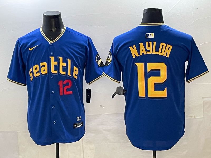 Men Seattle Mariners #12 Naylor blue Game Nike MLB 2025 Jersey 006->seattle mariners->MLB Jersey